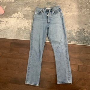 Agolde Riley high rise cropped in renewal